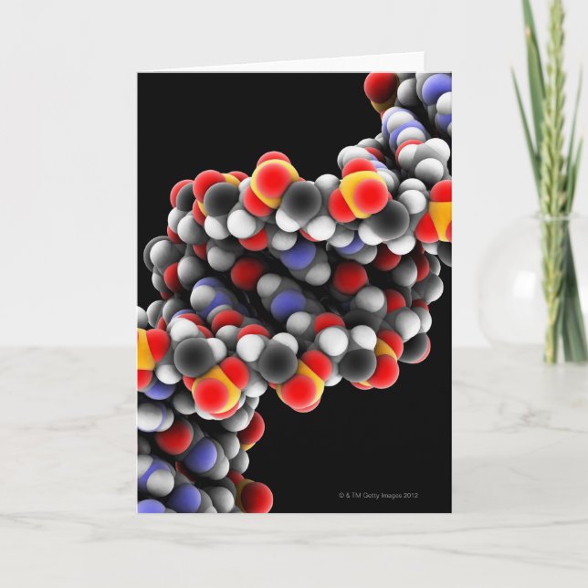 Dna-molekyl. Molekylärt modellera av DNA Kort (Framsida)