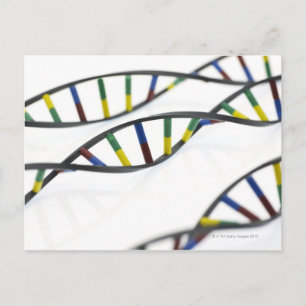 DNA-molekyler (deoxiribonukleinsyra). Vykort