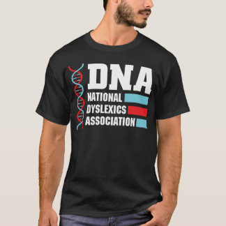 DNA National Dysleics Association biologi 70-tals T Shirt