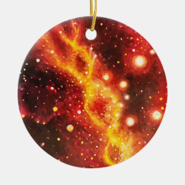 DNA-nebulosan Julgransprydnad Keramik (Framsidan)