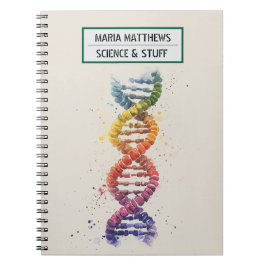 DNA och Science Spiral Photo Notebook Anteckningsbok