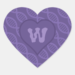 DNA Rand Sticker Hjärtformat Klistermärke
