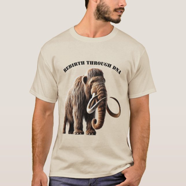 DNA Reborn of the Seberian Wooly Mammoth URM T Shirt (Framsida)