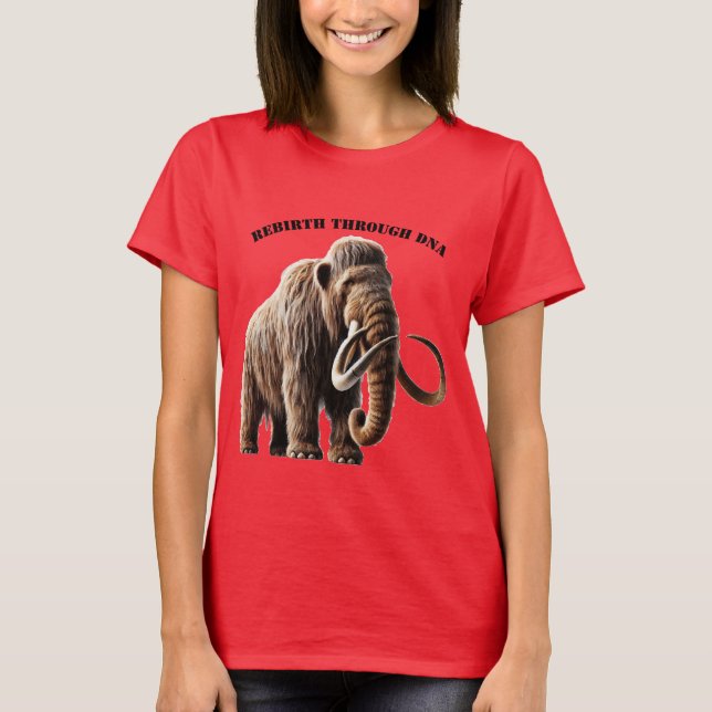 DNA Reborn of the Siberian Wooly Mammoth URM T Shirt (Framsida)