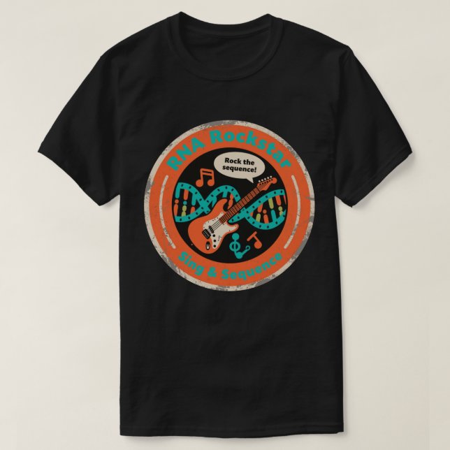 DNA Rocker Jammar med Genomet T Shirt (Design framsida)