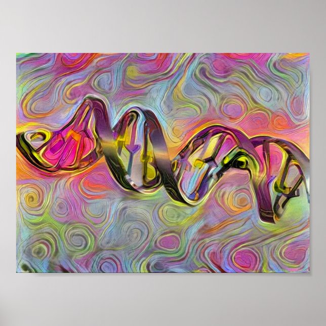 DNA Strand Artwork Poster (Framsidan)