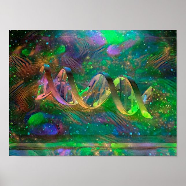 DNA Strand Artwork Poster (Framsidan)