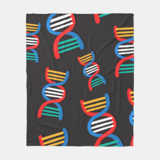 dna strands mönster fleecefilt