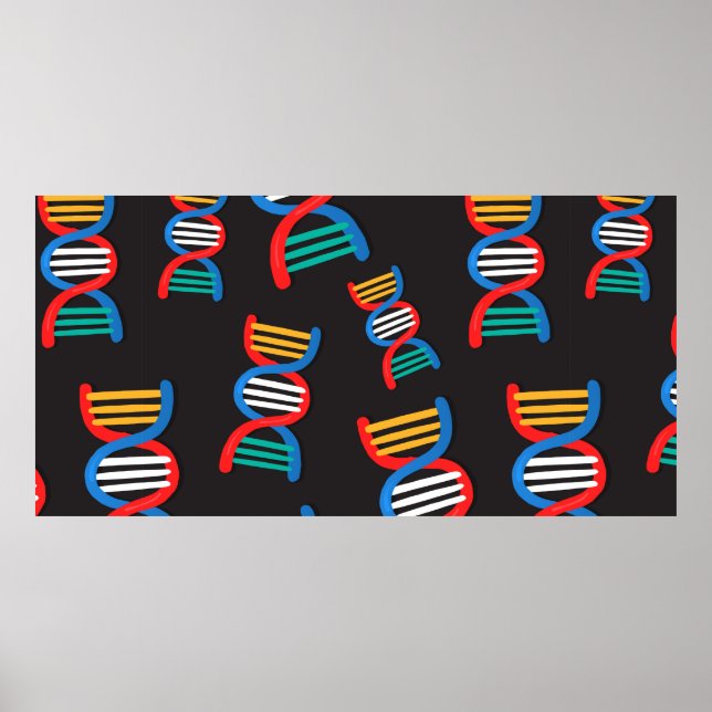dna strands mönster poster (Framsidan)