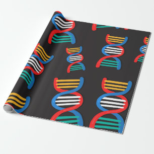 dna strands mönster presentpapper