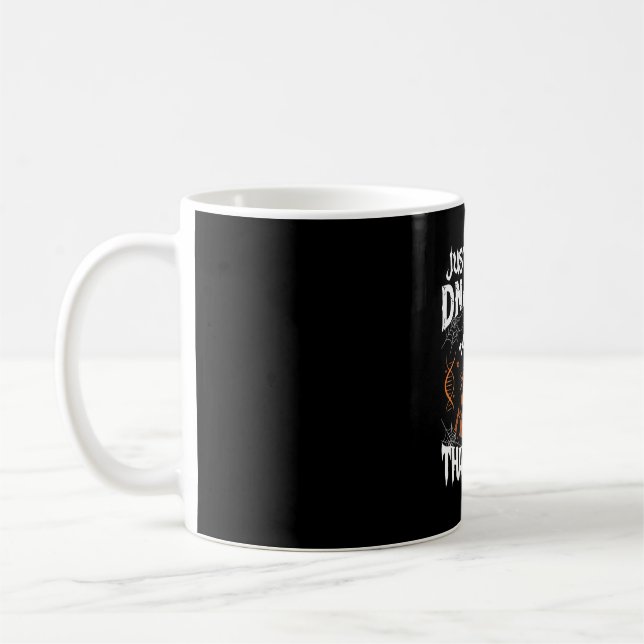 DNA-test Häxa Halloween Pumpa Spindelnät Kaffemugg (Vänster)