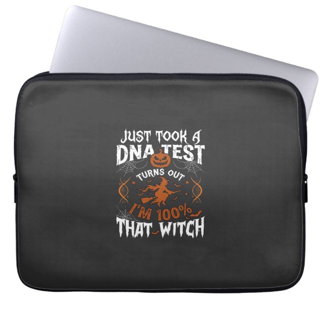 DNA-test Häxa Halloween Pumpa Spindelnät Laptop Fodral (Framsidan)