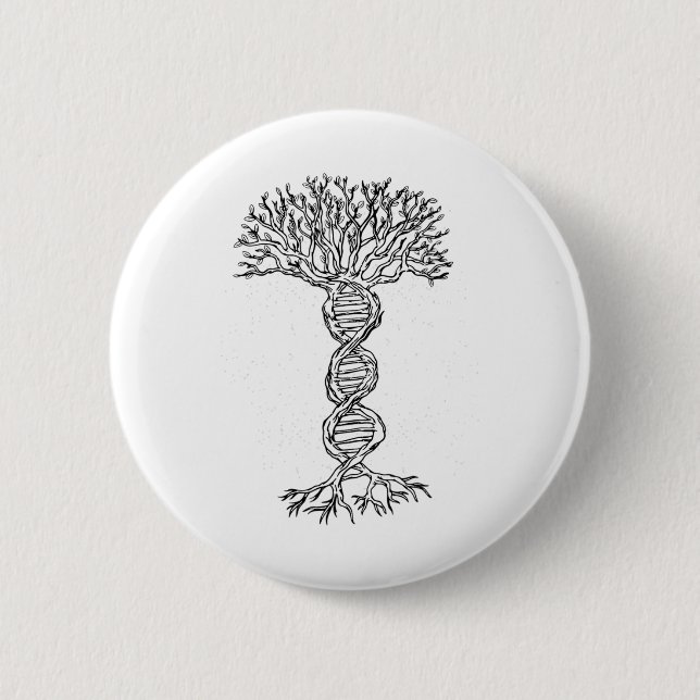 Dna Träd Life Genetics Biolog Science Earth Day Knapp (Framsida)