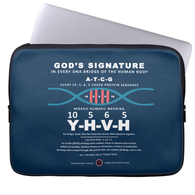 DNA-YHVH-kod Laptop Fodral (Framsidan)