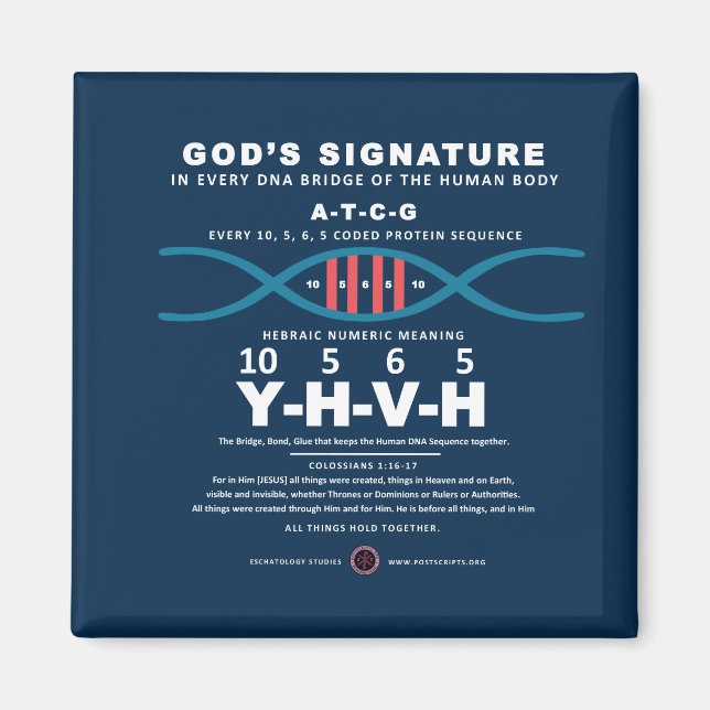 DNA-YHVH-kod Magnet (Framsidan)