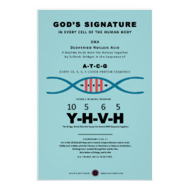 DNA-YHVH-kod Perfect Poster