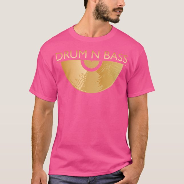 Dnb Music 190 Bpm Vynil Plate Drum N Bass T Shirt (Framsida)