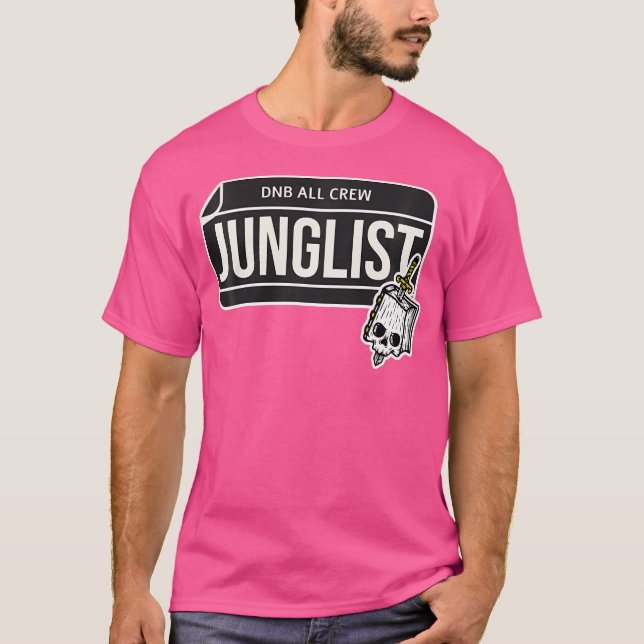 Dnb Music Liquid Jungle Edm Drum and Bass Skull T Shirt (Framsida)