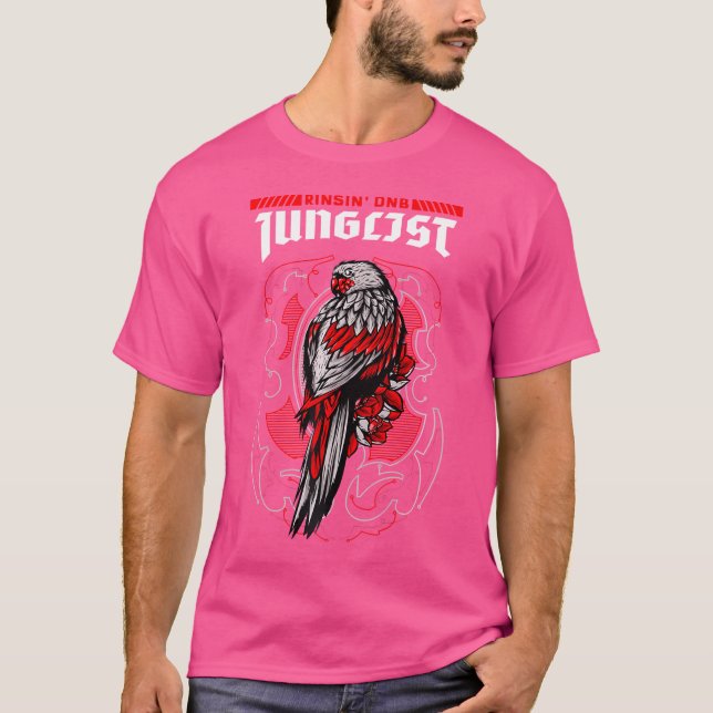 Dnb Music Liquid Jungle Edm Drum and Bass T Shirt (Framsida)