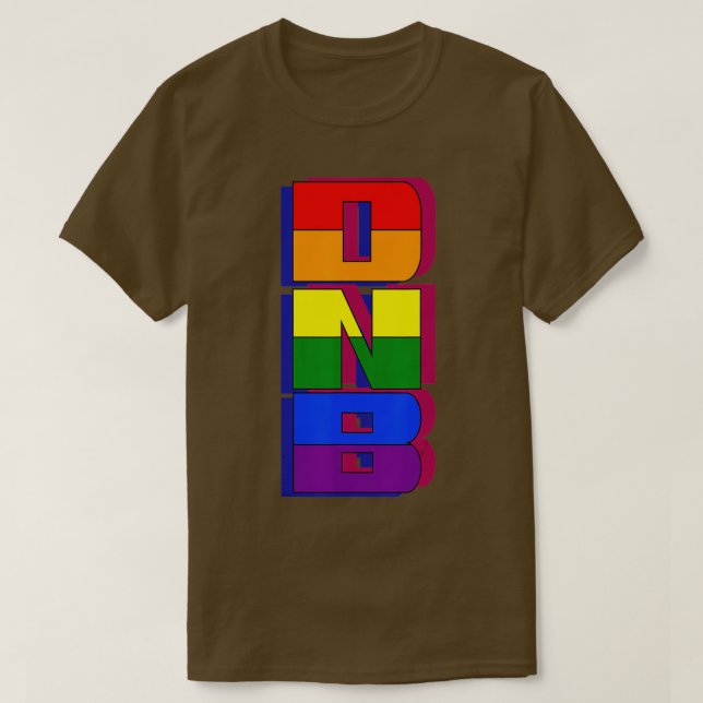 DNB Vert Original Junglist DrumnBass-Pridet Regbow T Shirt (Design framsida)