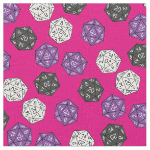 DND 20 Sida Dice Game Dungeons Dragons Rosa Tyg