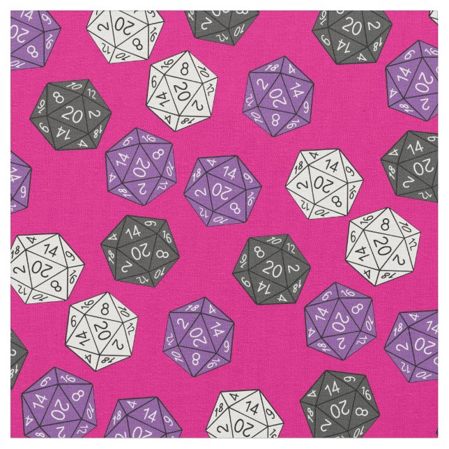 DND 20 Sida Dice Game Dungeons Dragons Rosa Tyg (Närbild)