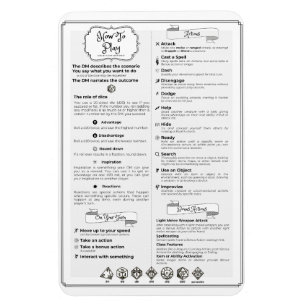 Dnd 5:e upplagan - spelarchatark magnet