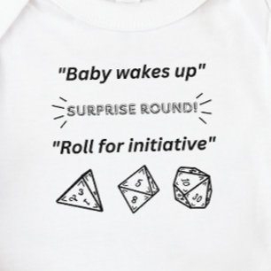 DnD Baby - Baby vaknar upp Initiativbetänkande T Shirt