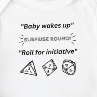 DnD Baby - Baby vaknar upp Initiativbetänkande T Shirt