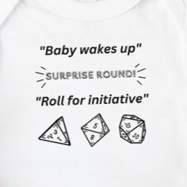 DnD Baby - Baby vaknar upp Initiativbetänkande T Shirt