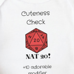 DnD Baby - Kontroll av skönhet Nat 20 T Shirt