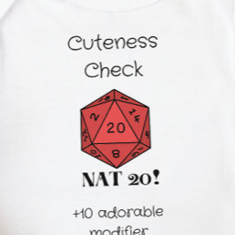 DnD Baby - Kontroll av skönhet Nat 20 T Shirt