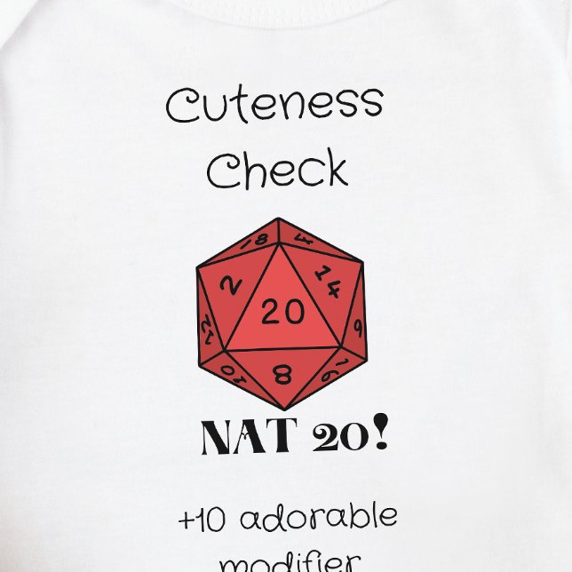 DnD Baby - Kontroll av skönhet Nat 20 T Shirt (Skapare uppladdad)