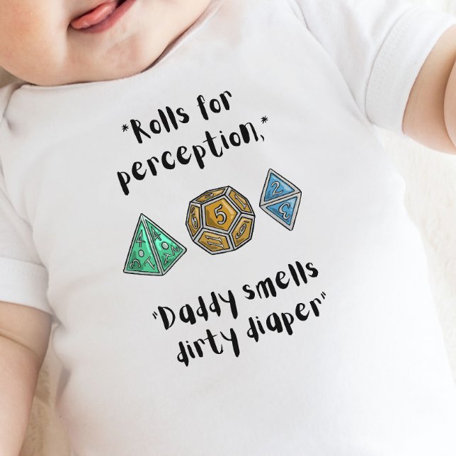 DnD Baby- Roll for Perception smutsblaper T Shirt (Skapare uppladdad)