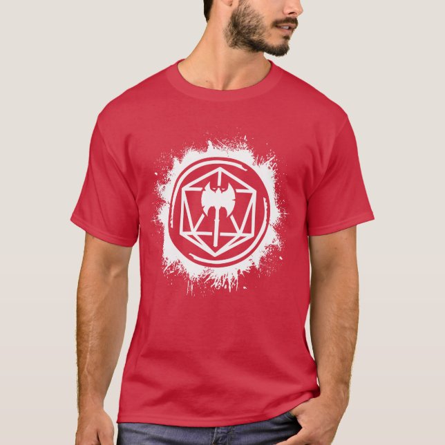 DND Barbar Klass Rollspel vän T Shirt (Framsida)