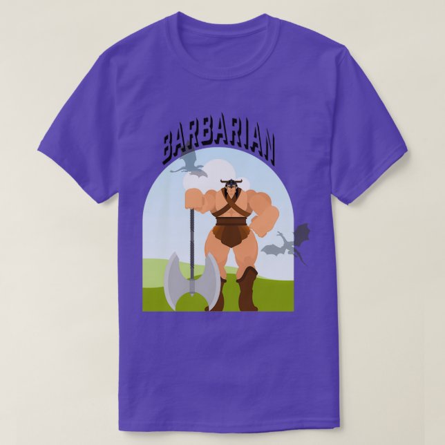 DND Barbariska klass 1 T Shirt (Design framsida)