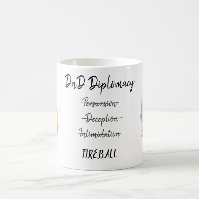 DnD Dungeons and Dragons diplomacy Coffee Mugg (Center)