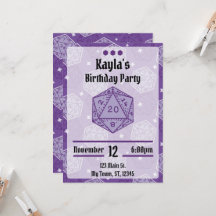 DnD-Födelsedagsfest DnD D20 Dice