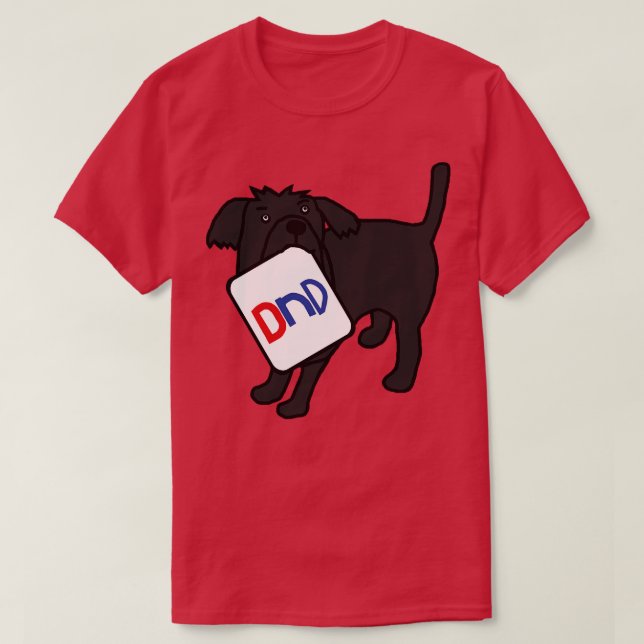 DND-Hund säger: "Disturb I Gaming" T Shirt (Design framsida)