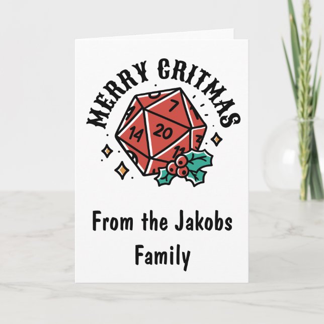 DnD-julkort - merry Critmas Kort (Framsida)