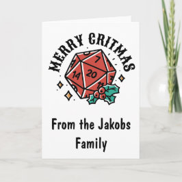 DnD-julkort - merry Critmas Kort