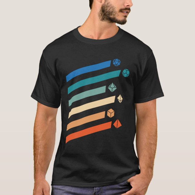 DnD Retro Dice T Shirt (Framsida)