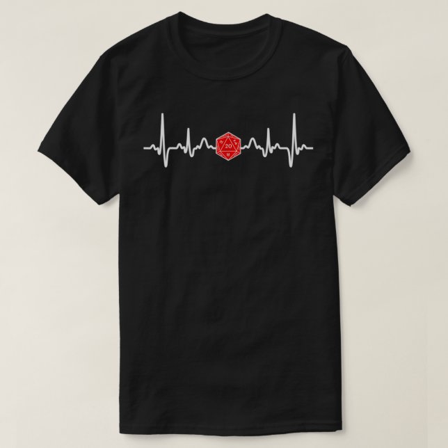 DND RPG Heartslag Dungeon GM Fantasy Game Älskare  T Shirt (Design framsida)