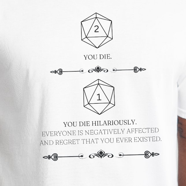 DnD Shirt - Nat 1 du Die Hilarious T Shirt (Skapare uppladdad)