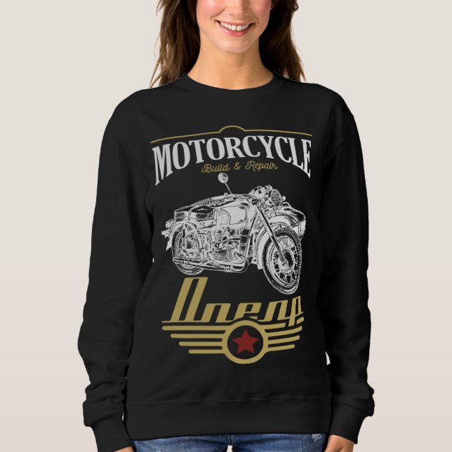 Dnepr Motorcycle Offroad Motorcycle Rider T Shirt (Framsida)
