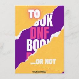 DNF Tracker for  Book Readers Julkort