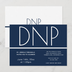 DNP grad Blue White-Studentfest Inbjudningar