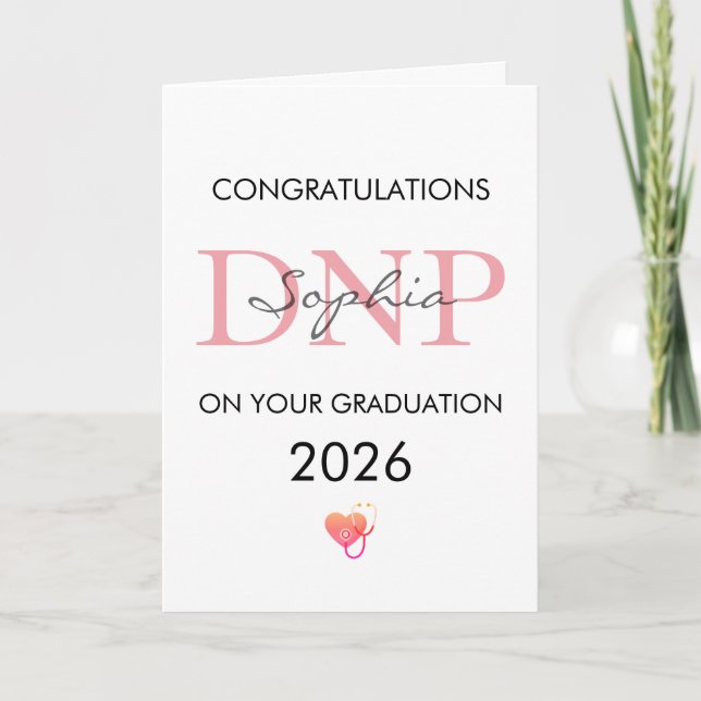 DNP-utexamen Personligt Namn Klass 2026 Kort (Framsida)