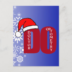 DO CHRISTMAS SANTA DOKTOR AV OPTOMETRY HELG VYKORT