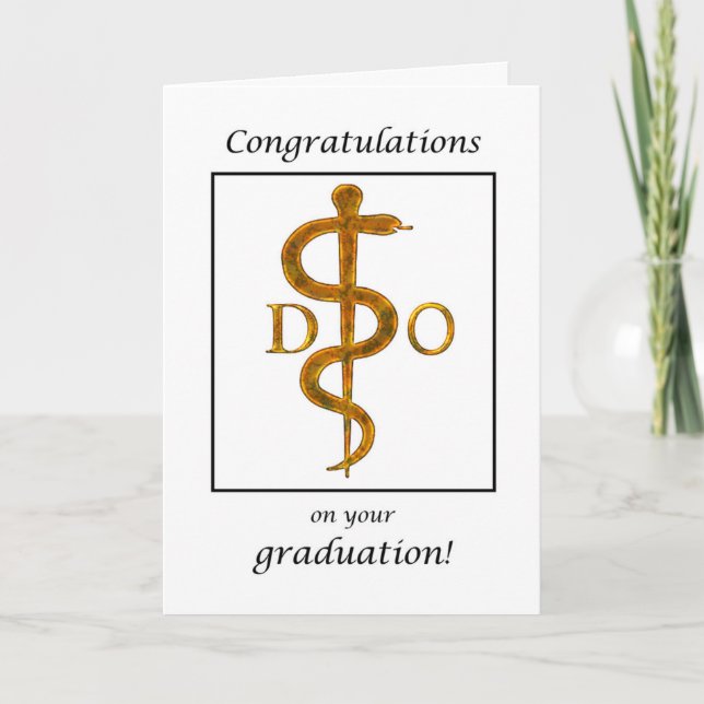 DO, Doktor i Osteopathy Studenten Grattis Kort (Framsida)